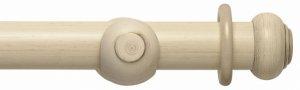SOLID WOODEN BUTTON CURTAIN POLE