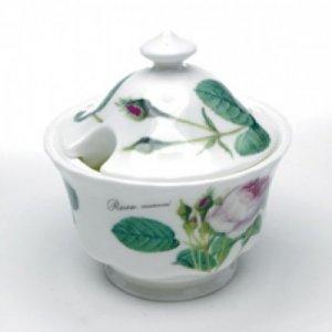 ROY KIRKHAM BONE CHINA | ROSA REDOUTE COVERED SUGAR BOWL