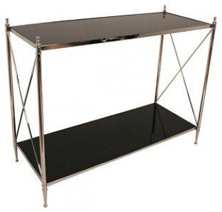 BLACK GRANITE TOP CONSOLE TABLE