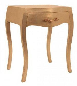 CHAMBERY SINGLE DRAWER BEDSIDE TABLE IN SILVER & BRONZE