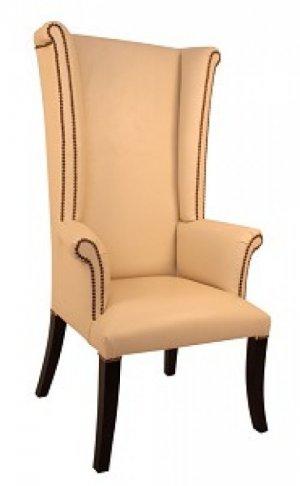 WING CHAIR IVORY LEATHER