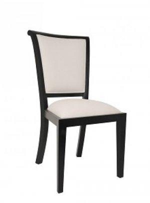 DINING CHAIR WITH PALAZZO FABRIC - BLACK