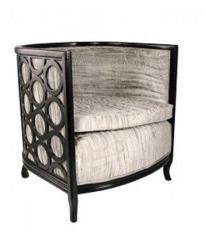 BLACK PAINTED TUB CHAIR