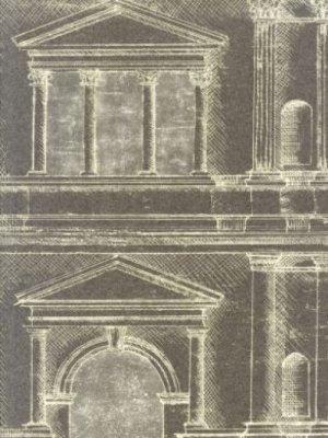 ZOFFANY  FACADE - CHARCOAL/GILVER WALLPAPER