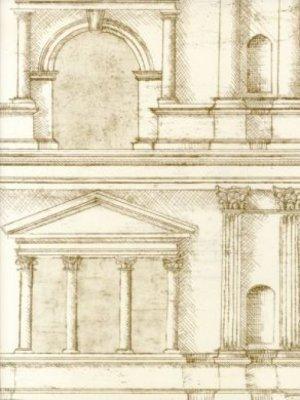 ZOFFANY FACADE - PLASTER/TAUPE WALLPAPER