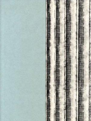 ZOFFANY INTAGLIO PILLAR - SKY BLUE/CHARCOAL WALLPAPER