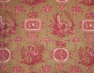 BRAQUENIE LES MUSES ET LE LION-Toile de Jouy FABRIC
