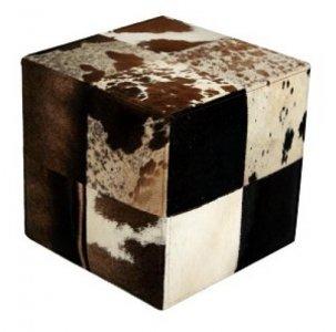 RAW HIDE CUBE (TAN & WHITE)