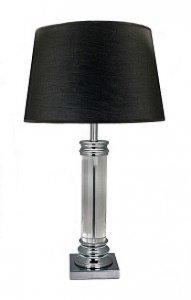 NICKEL AND CRYSTAL TABLE LAMP - BASE ONLY