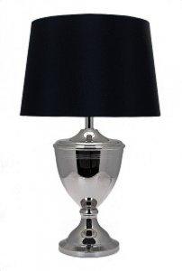 NICKEL URN TABLE LAMP WITH SHADE