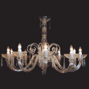 10 BRANCH CLEAR CHANDELIER
