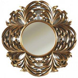 ROUND LEAF FRAMED MIRROR