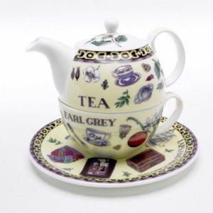 ROY KIRKHAM BONE CHINA | TEAPOT WITH CLASSIC CUP & SAUCER