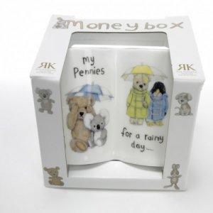 ROY KIRKHAM BONE CHINA | TEDDY TIME SHAPED MONEY BOX