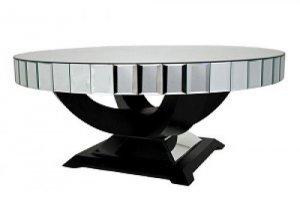 ROUND MIRRORED COFFEE TABLE