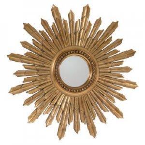 GOLD SUNBURST CONVEX MIRROR