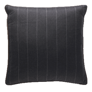 Chalk Stripe Charcoal Cushion