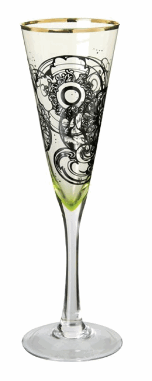 DARTINGTON CRYSTAL LLB FABULOUS FLUTES EXOTICA (GREEN)