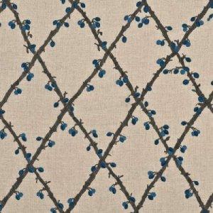 MULBERRY BERRY LINEN - TEAL  FABRIC
