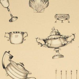 MULBERRY FAMILY SILVER WALLPAPER