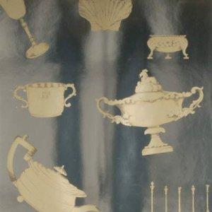 MULBERRY FAMILY SILVER FOIL WALLPAPER