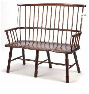 PRIMITIVE IRISH WINDSOR SETTLE