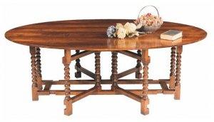 BOBBIN DOUBLE GATE LEG DINING TABLE