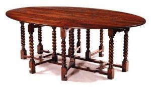 BARLEY TWIST DOUBLE GATE LEG DINING TABLE