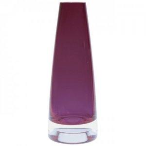 DARTINGTON CRYSTAL PLUM CONICAL VASE
