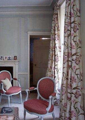 COLEFAX AND FOWLER DELFT TULIP SILK FABRIC