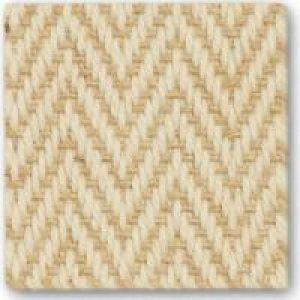 WOOL HERRINGBONE ZIGZAG CREAM CARPET
