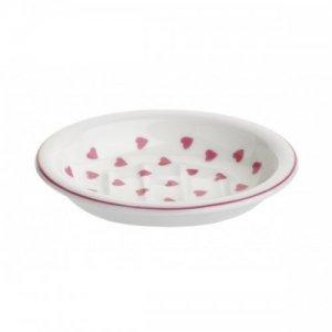 ROY KIRKHAM FINE BONE CHINA | PINK HEARTS SET OF 2 SOAP DISH