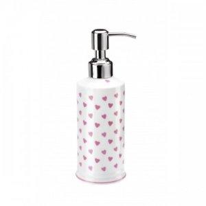 ROY KIRKHAM FINE BONE CHINA | PINK HEARTS SET OF 2 SOAP DISPENSER