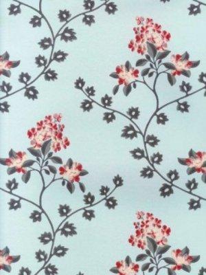 ZOFFANY CHERRY BLOSSOM : DUCK EGG WALLPAPER