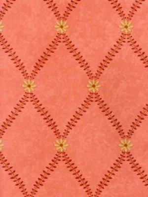 ZOFFANY STARFLOWER : RED WALLPAPER