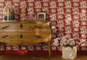 NOBILIS TOILES DE JOUY ET FLEURS TOILES DE NANTES WALLPAPER