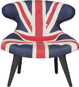 Gund Chair Union Jack Denim
