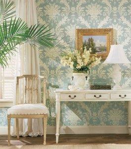 Thibaut Historic Homes Vol VII Historic Damask  Wallpaper