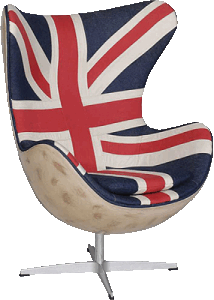 Hirshorn Chair Vintage Union Jack Denim