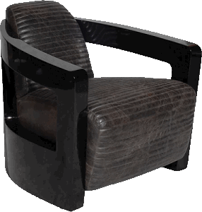 Mars Chair Parchment Black Gloss
