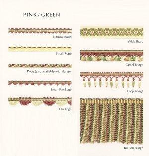COLEFAX AND FOWLER PAVILION TRIMMINGS PINK GREEN