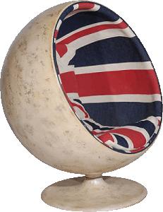 Pod Chair Vintage Union Jack Denim
