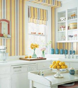 Thibaut Spring Lake Santa Cruz Stripe Wallpaper
