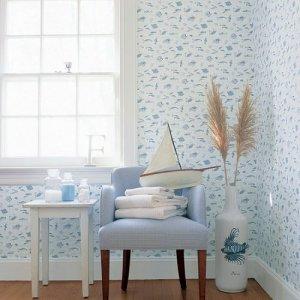 Thibaut Seaside Something Fishy Wallpaper