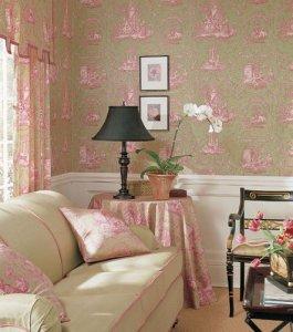 Thibaut Historic Homes Vol VII Springfield Toile Fabric
