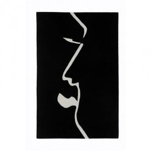 NOBILIS FIGURE RUG (BLACK AND WHITE, 1.8 x 2.7)