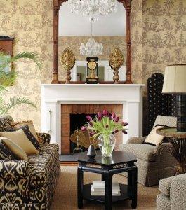 Thibaut Tea House Tea House Damask Wallpaper