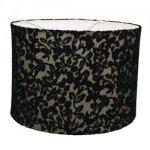 BLACK FLORAL LACE LAMP SHADE 0412-15B