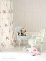 JANE CHURCHILL MEADOW EMBROIDERED FLOWER FAIRIES FABRIC