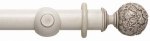 SOLID WOODEN FLORAL BALL CURTAIN POLE